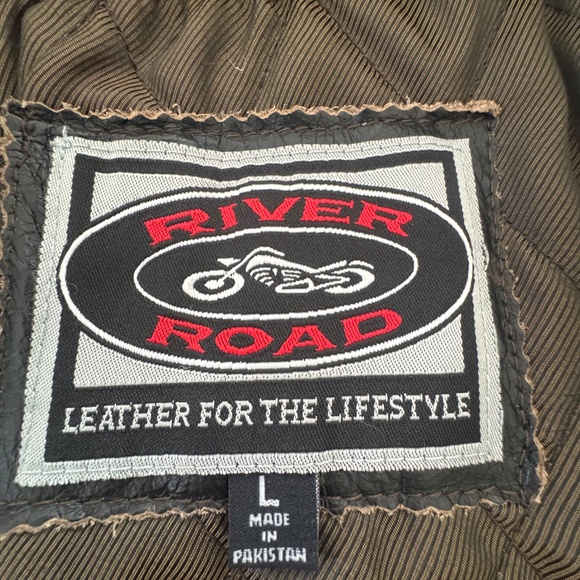 River Road Dame Vintage Leather Motorcycle Jacket - Picture 5 of 9
